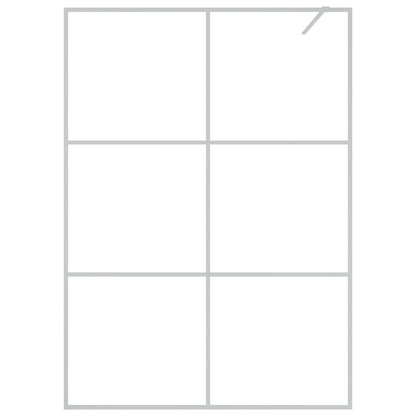 Parete Doccia Walk in Argento 140x195 cm Vetro Trasparente ESG