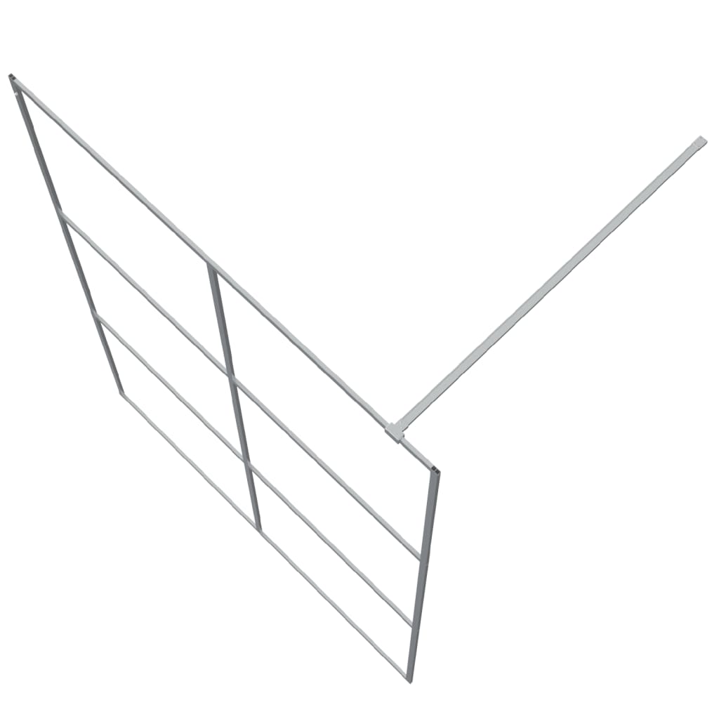 Parete Doccia Walk in Argento 140x195 cm Vetro Trasparente ESG