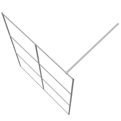 Parete Doccia Walk in Argento 140x195 cm Vetro Trasparente ESG