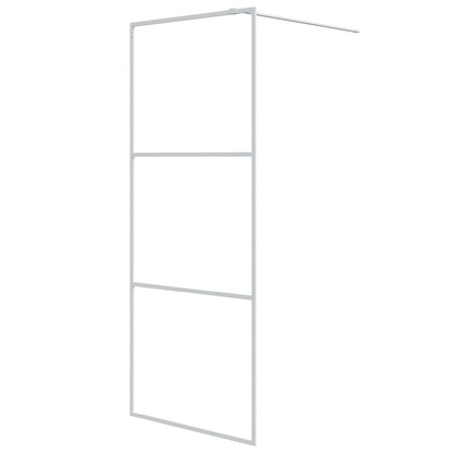 Parete Doccia Walk in Bianca 80x195 cm Vetro Trasparente ESG | homemem39