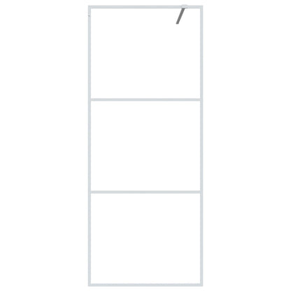 Parete Doccia Walk in Bianca 80x195 cm Vetro Trasparente ESG | homemem39