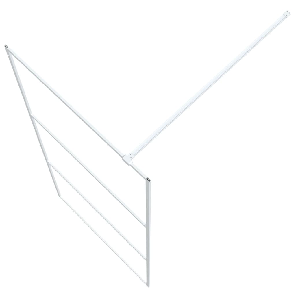 Parete Doccia Walk in Bianca 90x195 cm Vetro Trasparente ESG | homemem39