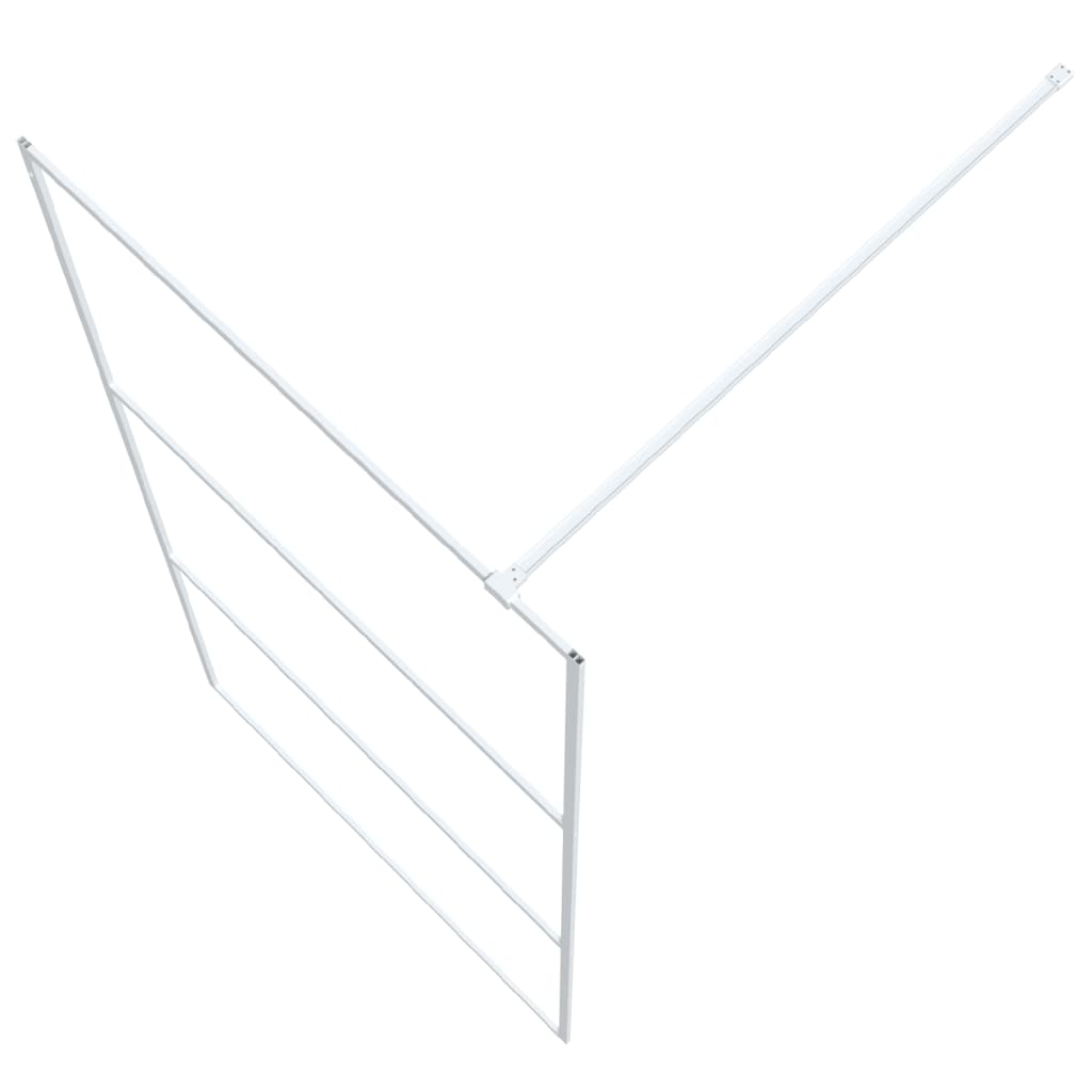 Parete Doccia Walk in Bianca 100x195 cm Vetro Trasparente ESG - homemem39