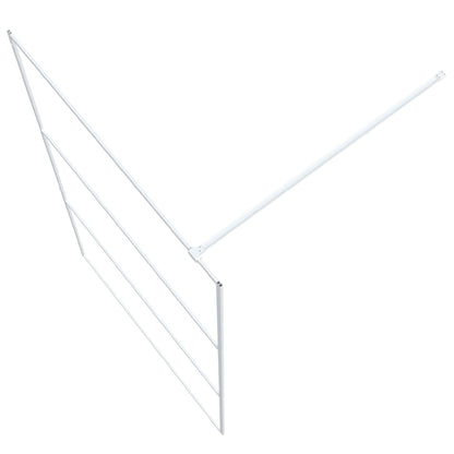 Parete Doccia Walk in Bianca 115x195 cm Vetro Trasparente ESG - homemem39