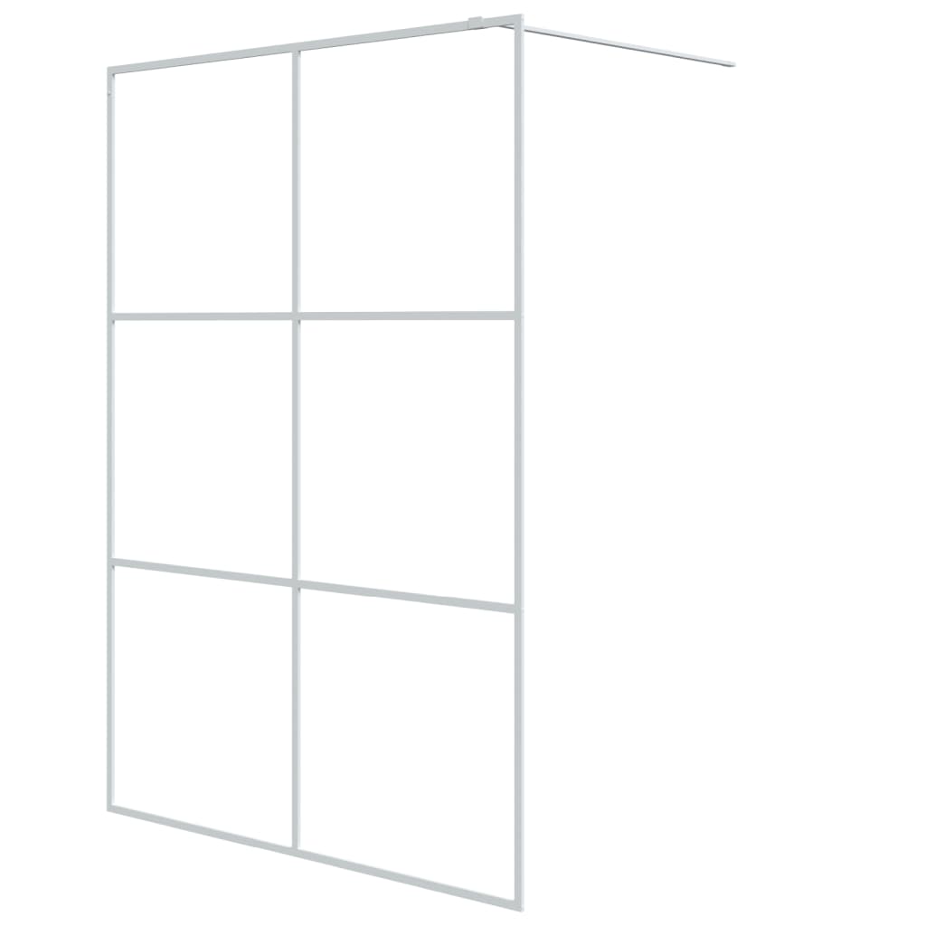 Parete Doccia Walk in Bianca 140x195 cm Vetro Trasparente ESG | homemem39