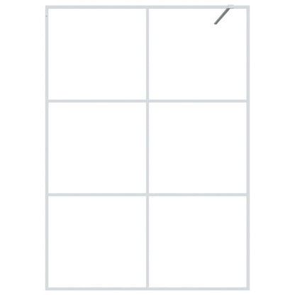 Parete Doccia Walk in Bianca 140x195 cm Vetro Trasparente ESG | homemem39