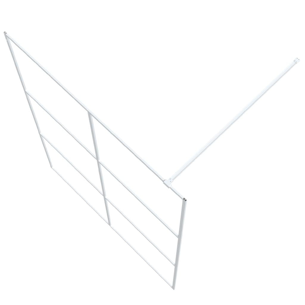 Parete Doccia Walk in Bianca 140x195 cm Vetro Trasparente ESG | homemem39