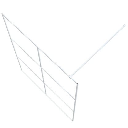 Parete Doccia Walk in Bianca 140x195 cm Vetro Trasparente ESG | homemem39