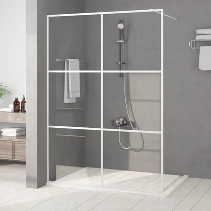 Parete Doccia Walk in Bianca 140x195 cm Vetro Trasparente ESG | homemem39