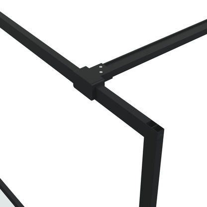 Parete Doccia Walk in Nera 90x195 cm Vetro Semi Smerigliato ESG | homemem39