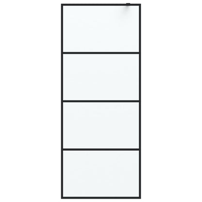 Parete Doccia Walk in Nera 80x195 cm Vetro Smerigliato ESG - homemem39
