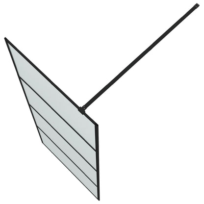 Parete Doccia Walk in Nera 80x195 cm Vetro Smerigliato ESG - homemem39