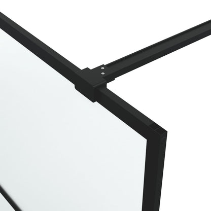Parete Doccia Walk in Nera 90x195 cm Vetro Smerigliato ESG | homemem39