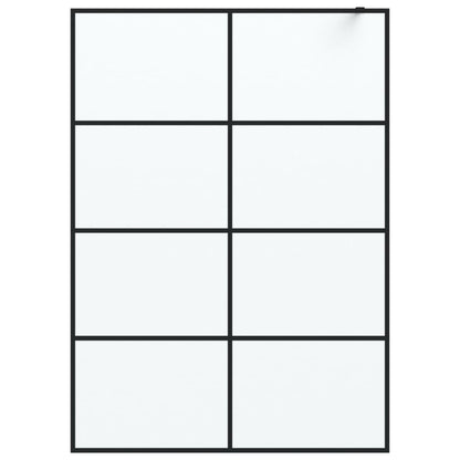 Parete Doccia Walk in Nera 140x195 cm Vetro Smerigliato ESG - homemem39