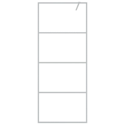 Parete Doccia Walk in Argento 80x195 cm Vetro Trasparente ESG