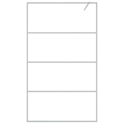 Parete Doccia Walk in Argento 115x195 cm Vetro Trasparente ESG | homemem39