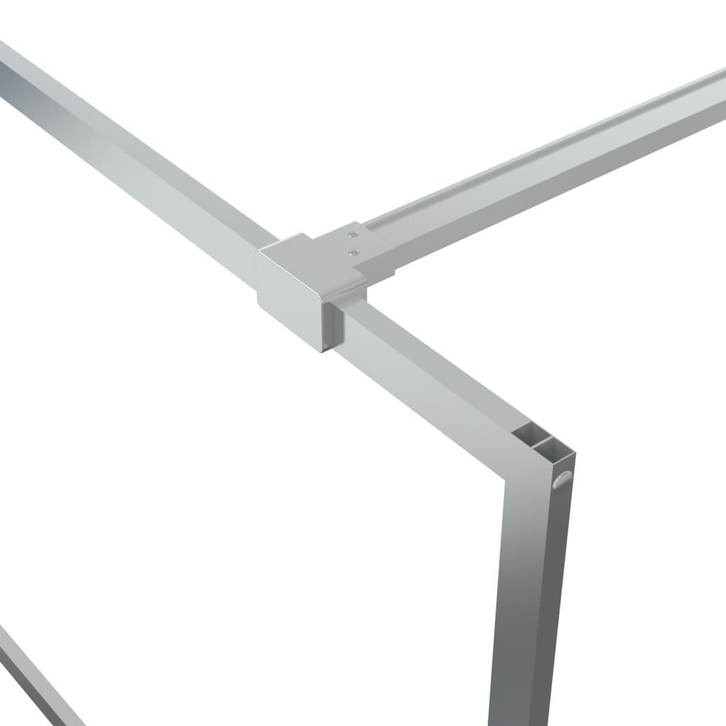 Parete Doccia Walk in Argento 115x195 cm Vetro Trasparente ESG | homemem39