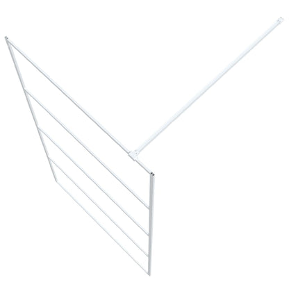 Parete Doccia Walk in Bianca 100x195 cm Vetro Trasparente ESG | homemem39