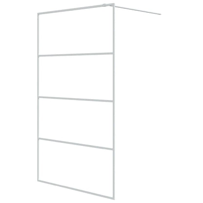 Parete Doccia Walk in Bianca 115x195 cm Vetro Trasparente ESG | homemem39