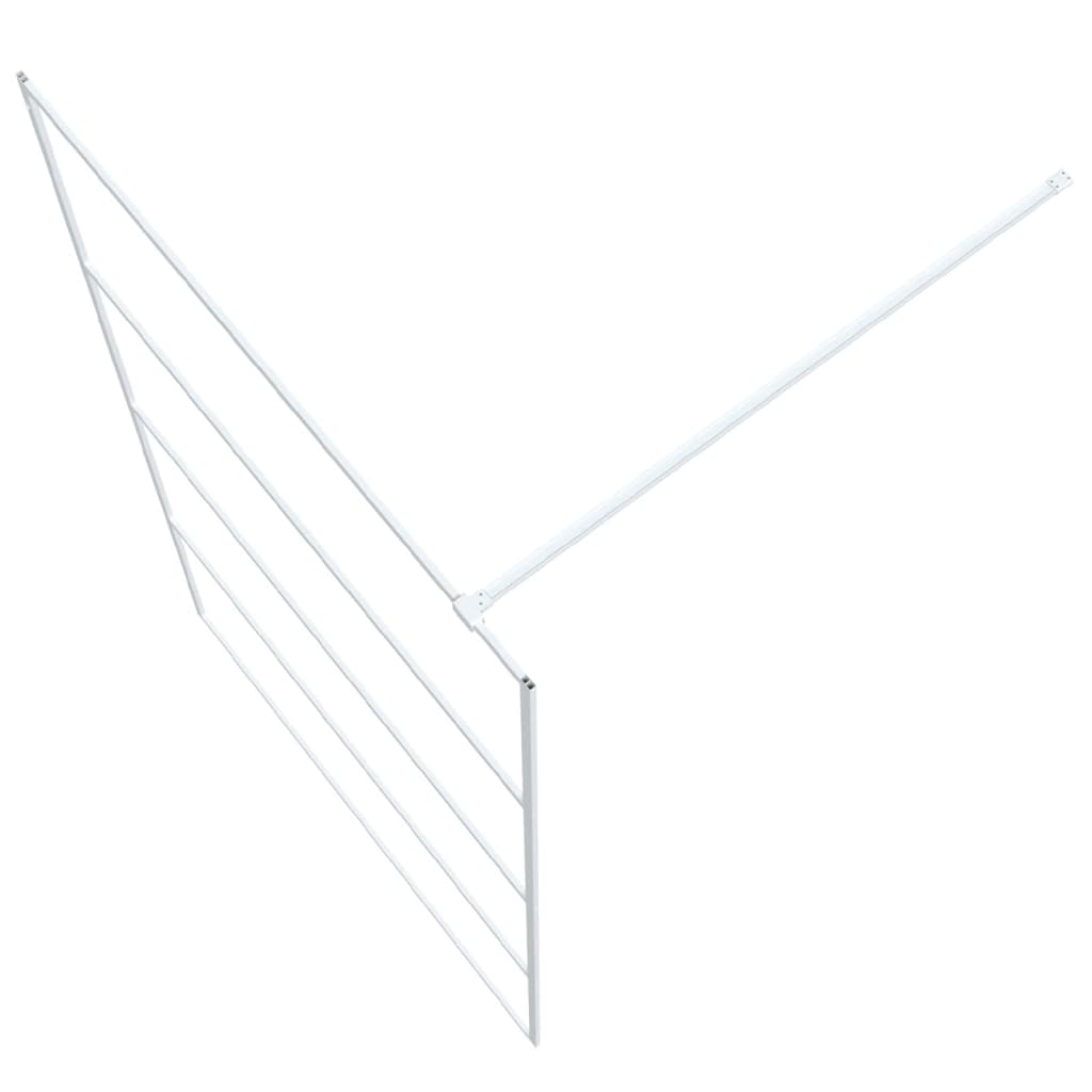 Parete Doccia Walk in Bianca 115x195 cm Vetro Trasparente ESG | homemem39