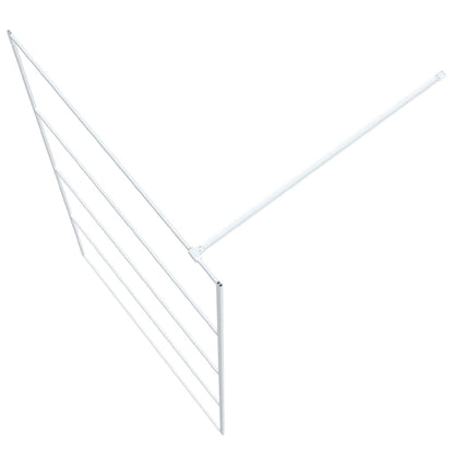 Parete Doccia Walk in Bianca 115x195 cm Vetro Trasparente ESG | homemem39