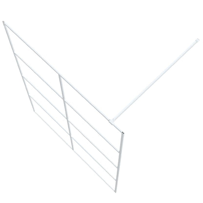 Parete Doccia Walk in Bianca 140x195 cm Vetro Trasparente ESG