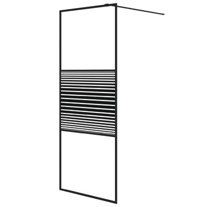 Parete Doccia Walk in Nera 80x195 cm in Vetro Trasparente ESG | homemem39