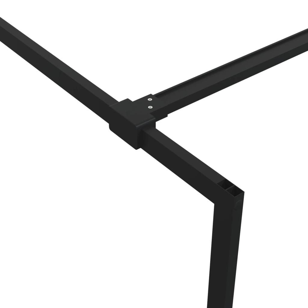Parete Doccia Walk in Nero 115x195 cm Vetro Trasparente ESG | homemem39