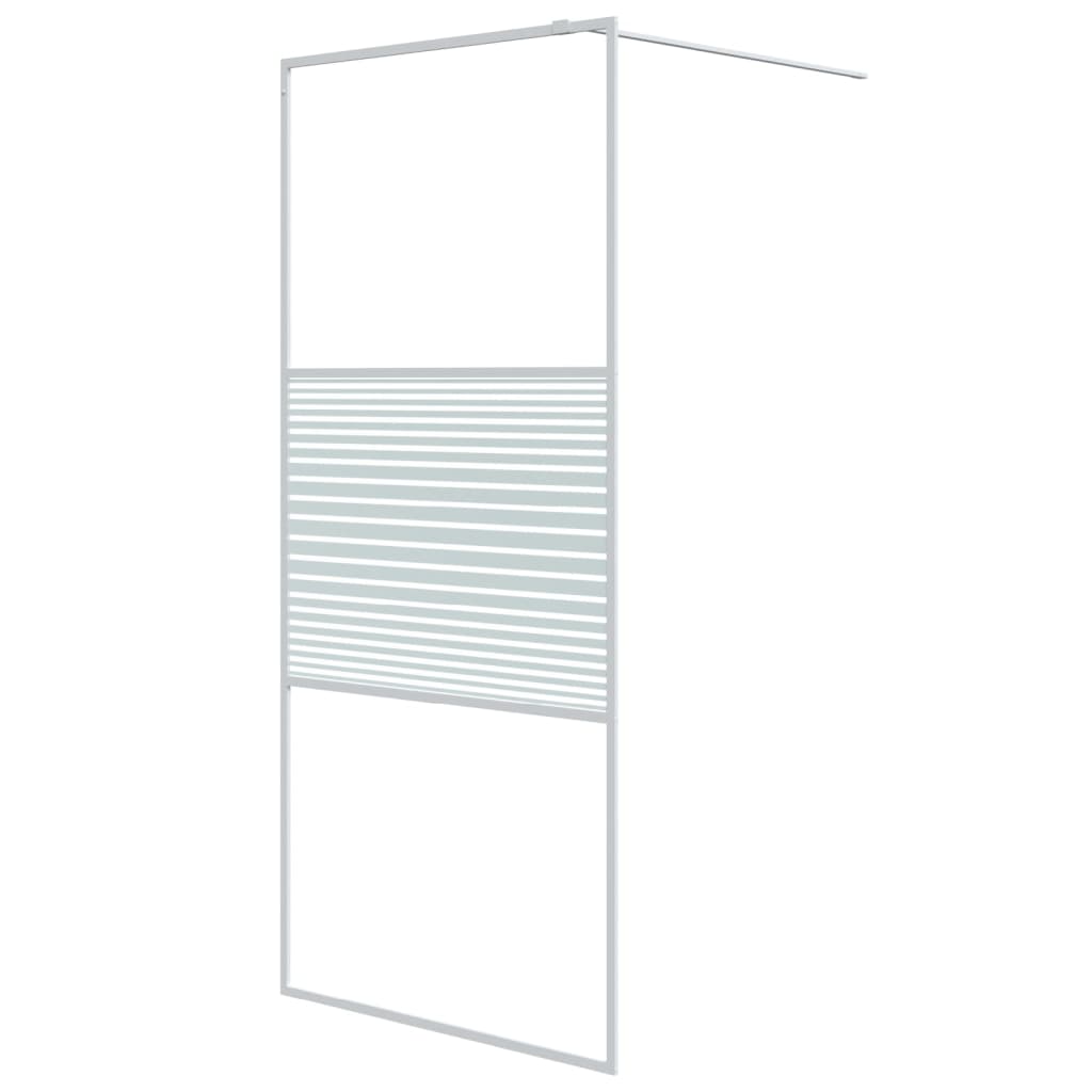 Parete Doccia Walk in Bianca 90x195 cm Vetro Trasparente ESG - homemem39