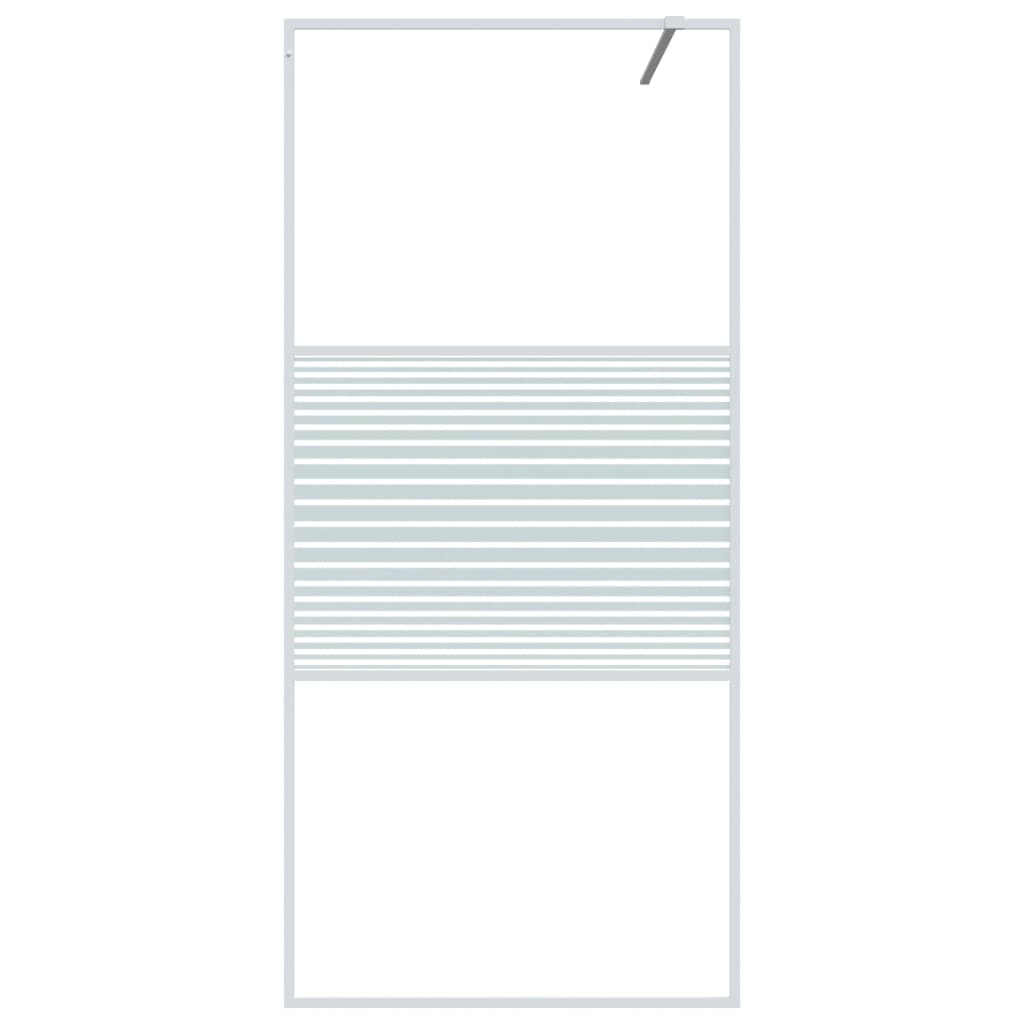 Parete Doccia Walk in Bianca 90x195 cm Vetro Trasparente ESG - homemem39
