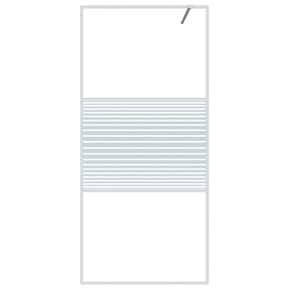 Parete Doccia Walk in Bianca 90x195 cm Vetro Trasparente ESG - homemem39