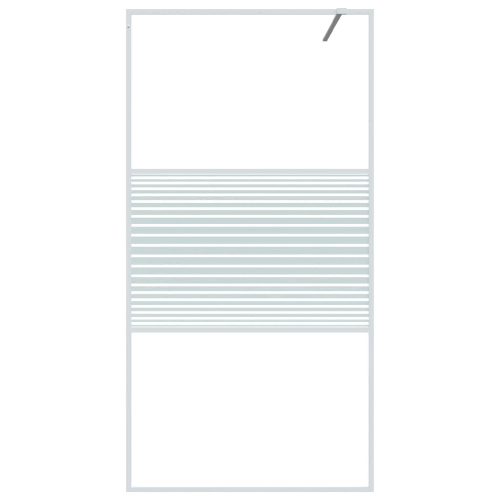 Parete Doccia Walk in Bianca 100x195 cm Vetro Trasparente ESG | homemem39