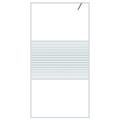 Parete Doccia Walk in Bianca 100x195 cm Vetro Trasparente ESG | homemem39