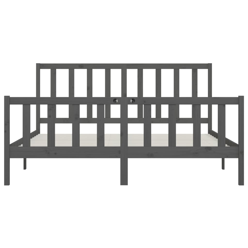 Giroletto Grigio in Legno Massello 200x200 cm | homemem39