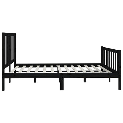 Giroletto Nero in Legno Massello 200x200 cm | homemem39