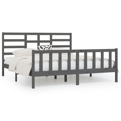 Giroletto Grigio in Legno Massello di Pino 200x200 cm | homemem39