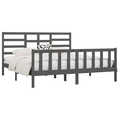 Giroletto Grigio in Legno Massello di Pino 200x200 cm | homemem39