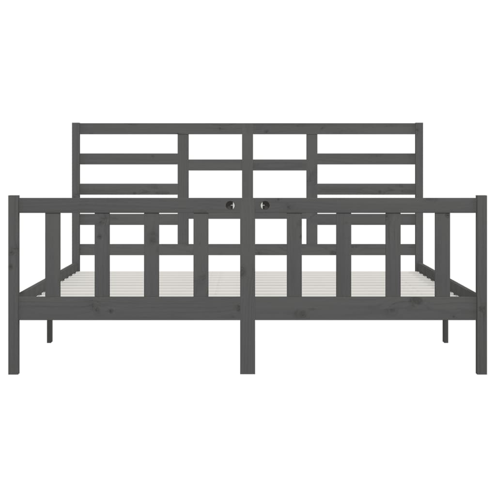Giroletto Grigio in Legno Massello di Pino 200x200 cm | homemem39