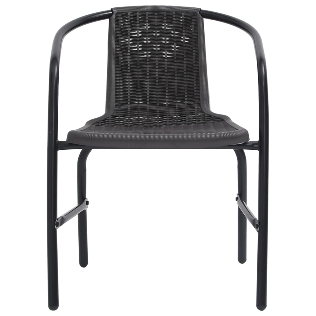 Sedie da Giardino 4 pz in Rattan in Plastica e Acciaio 110 kg | homemem39