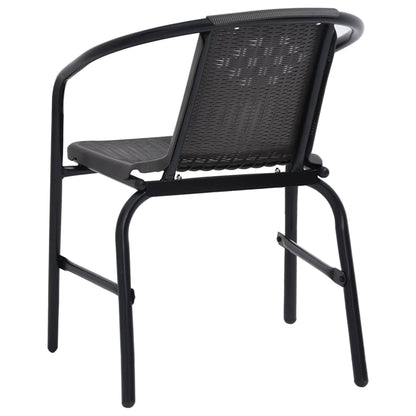 Sedie da Giardino 4 pz in Rattan in Plastica e Acciaio 110 kg - homemem39