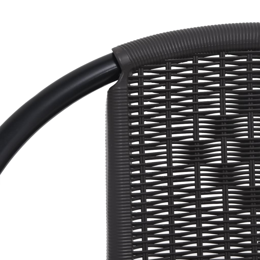 Sedie da Giardino 4 pz in Rattan in Plastica e Acciaio 110 kg | homemem39