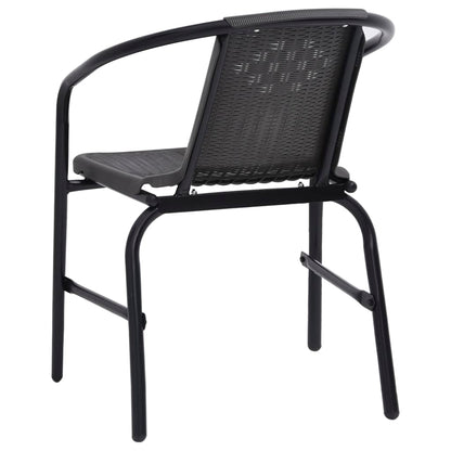 Sedie da Giardino 6 pz in Plastica Rattan e Acciaio 110 kg | homemem39