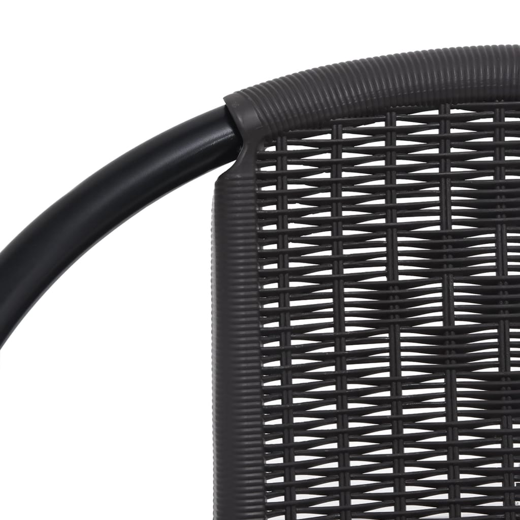 Sedie da Giardino 6 pz in Plastica Rattan e Acciaio 110 kg | homemem39