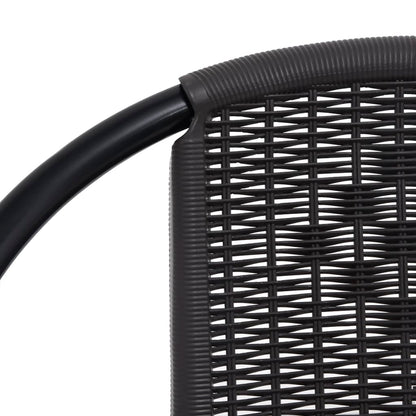 Sedie da Giardino 6 pz in Plastica Rattan e Acciaio 110 kg | homemem39