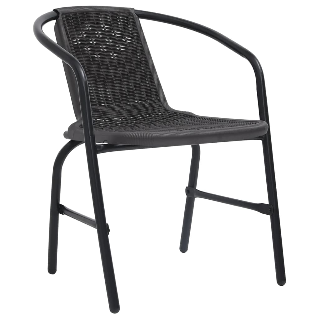 Sedie da Giardino 8 pz in Plastica Rattan e Acciaio 110 kg - homemem39
