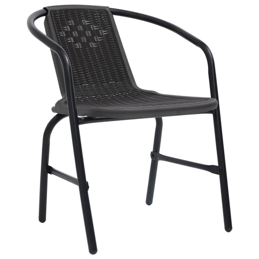 Sedie da Giardino 8 pz in Plastica Rattan e Acciaio 110 kg - homemem39
