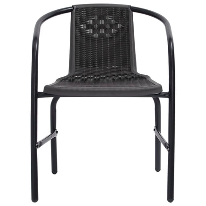 Sedie da Giardino 8 pz in Plastica Rattan e Acciaio 110 kg - homemem39