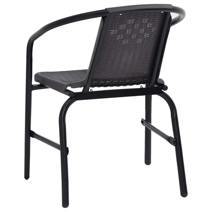 Sedie da Giardino 8 pz in Plastica Rattan e Acciaio 110 kg | homemem39