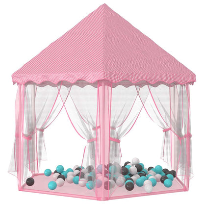 Tenda da Gioco Principessa con 250 Palline 133x140 cm Rosa - homemem39