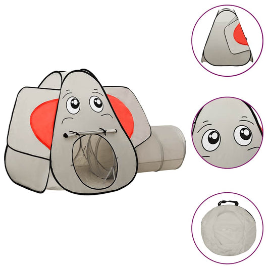 Tenda Gioco Bambini Elefante Grigio 250 Palline 174x86x101 cm - homemem39